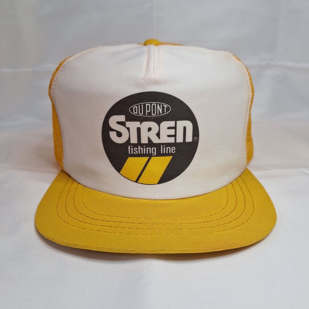 Dupont Stren Trucker Hat One Size Fishing Line Adult Mesh Snapback Mesh Vintage
